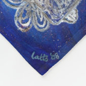 Couverture Polaire Twinkle Guardian Angel personnalisé Blanche en pol (Coin)