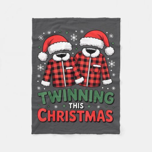 Couverture Polaire Twinning This Christmas Matching Family Holiday  (Devant)