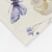 Couverture Polaire Twins Growth Tracker Aquarelle Florale Nouveau-né (Coin)