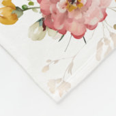 Couverture Polaire Twins Growth Tracker Aquarelle Florale Nouveau-né (Coin)