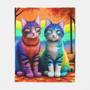 Couverture Polaire Twins Of Cats Digital Artwork-56467