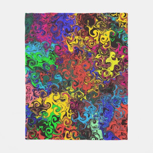 Couverture Polaire Twirlers colorés Abstraits / (Devant)