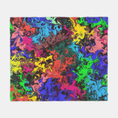 Couverture Polaire Twirly coloré Abstrait / (Devant (Horizontal))