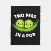 Couverture Polaire Two Peas In A D Cute Kawaii Funny (Devant)