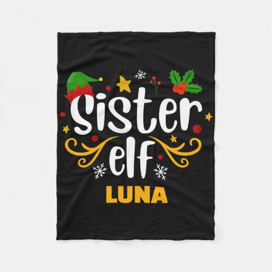 Couverture Polaire Tygraphy Sister Elf Fun Family Matching T Shirt  (Devant)