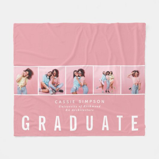 Couverture Polaire Type graduation multi photo moderne (Devant (Horizontal))