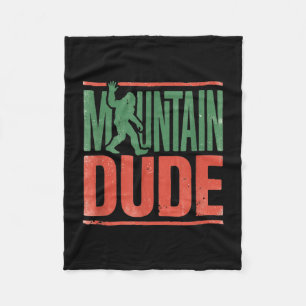 Couverture Polaire Type montagne bigfoot graphique rétro