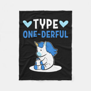 Couverture Polaire Type Un Diabète Enfants Unicorne Diabète Type Un D