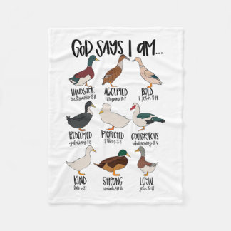 Couverture Polaire Types De Canards Christian Dieu Dit Que Je Suis Bi