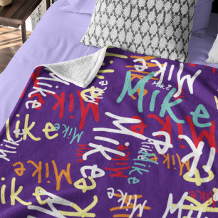 Couverture Polaire Typographie amusante Graffiti couleur urbaine sur 