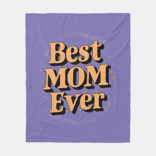 Couverture Polaire Typographie Assez Unique Meilleure Maman Ever (Devant)