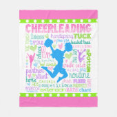 Couverture Polaire Typographie Cheerleading en pastel de mots (Devant)