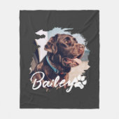 Couverture Polaire Typographie Cool simple et moderne Nom et photo (Devant)