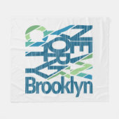 Couverture Polaire Typographie de Brooklyn New York (Devant (Horizontal))