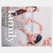 Couverture Polaire Typographie de famille Photo personnalisée (Devant (Horizontal))