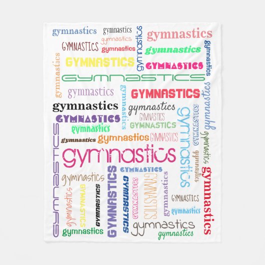 Couverture Polaire Typographie de gymnastique (Devant)