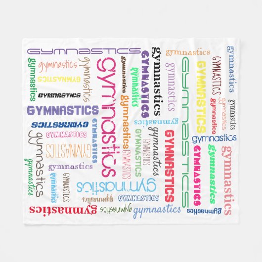 Couverture Polaire Typographie de la gymnastique (Devant (Horizontal))