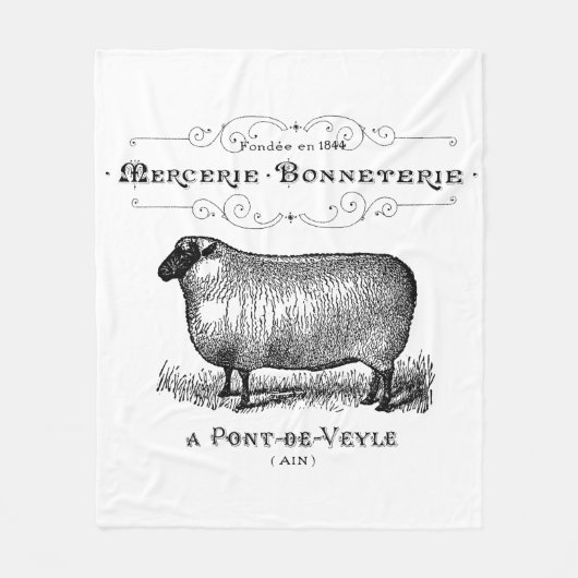 Couverture Polaire Typographie de l'exploitation agricole du mouton V (Devant)