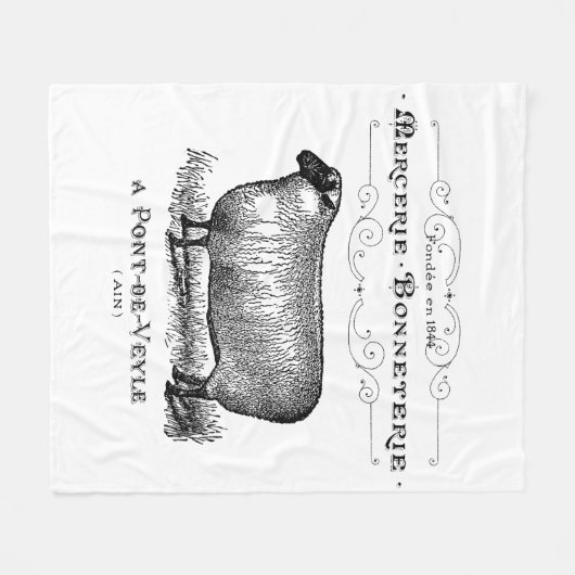 Couverture Polaire Typographie de l'exploitation agricole du mouton V (Devant (Horizontal))