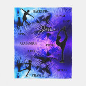 Couverture Polaire Typographie de mots de patinage artistique gelés a (Devant)