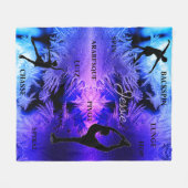 Couverture Polaire Typographie de mots de patinage artistique gelés a (Devant (Horizontal))