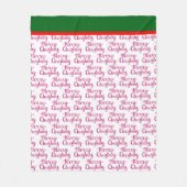 Couverture Polaire Typographie de Noël (Devant)