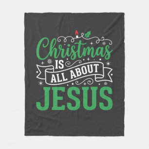 Couverture Polaire Typographie de Noël, tout est question de Jésus