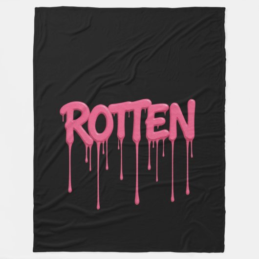 Couverture Polaire Typographie de police ROTTEN Drip (Devant)