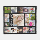 Couverture Polaire Typographie de script de diplôme 19 Photo Collage  (Devant (Horizontal))