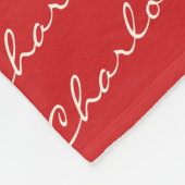 Couverture Polaire Typographie de script de Motif de nom personnalisé (Coin)