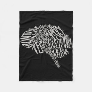 Couverture Polaire Typographie du cerveau Neuroscience infirmière Neu