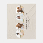 Couverture Polaire Typographie géométrique moderne diplôme d'arc phot (Devant)