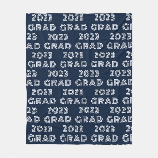 Couverture Polaire Typographie moderne bleu 2023 Grad (Devant)