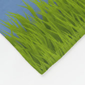 Couverture Polaire Typographie moderne de Merci Floral Blue Daisy (Coin)