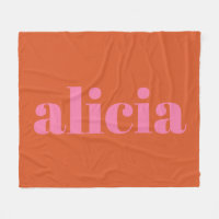 Typographie moderne Nom personnalisé | Orange rose