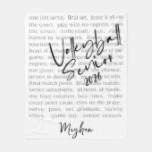 Couverture Polaire Typographie Motivative Supérieure De Volleyball Pe (Devant)