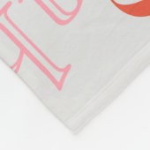 Couverture Polaire Typographie Noms rose gris (Coin)