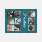 Couverture Polaire Typographie personnalisée et collage photo (Devant (Horizontal))