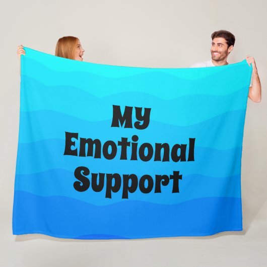 Couverture Polaire typographie simple moderne élégante aqua bleu drôl (En situation)