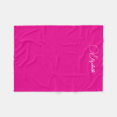 Couverture Polaire Typographie tendance Nom du script Petit rose chau (Devant (Horizontal))