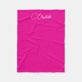 Couverture Polaire Typographie tendance Nom du script Petit rose chau (Devant)