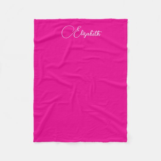 Couverture Polaire Typographie tendance Nom du script Petit rose chau (Devant)