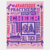 Couverture Polaire Typographie violette des filles (Devant)