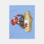 Couverture Polaire Tyrannosaurus Rex Boss Assis À Un Bureau. 2 (Devant)