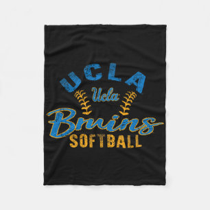 Couverture Polaire Ucla Bruins Softball Vintage Sous Licence Officiel
