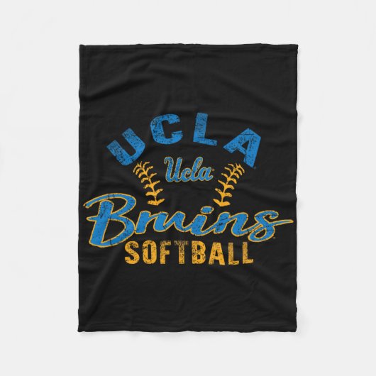 Couverture Polaire Ucla Bruins Softball Vintage Sous Licence Officiel (Devant)