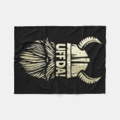 Couverture Polaire Uff Da Norwegian Quote Scandinavian Viking Helmet  (Devant (Horizontal))