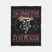 Couverture Polaire Ugly Christmas Skateboard Oh What Fun It Is To Rid (Devant)
