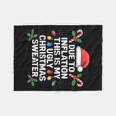 Couverture Polaire Ugly Christmas Sweaters Funny Due To Inflation (Devant (Horizontal))