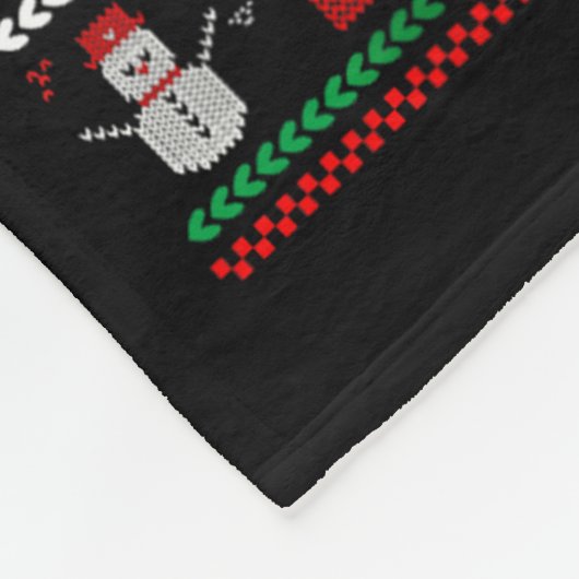 Couverture Polaire Ugly Christmas Tree Lights Santa Riding Great Pyre (Coin)